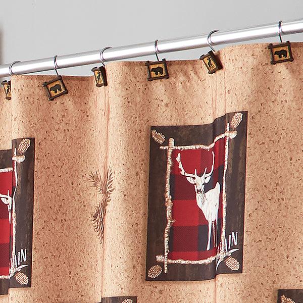 Skl Home Sundance Fabric Shower Curtain Brown/Multi