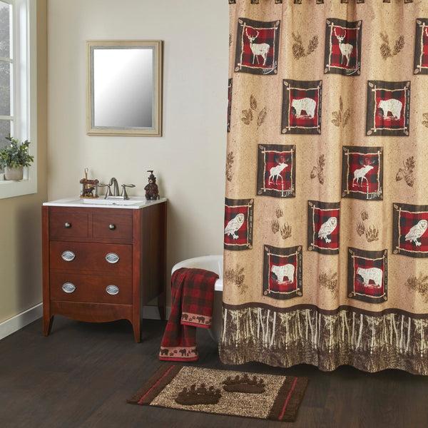 skl home Sundance Fabric Shower Curtain Brown/Multi