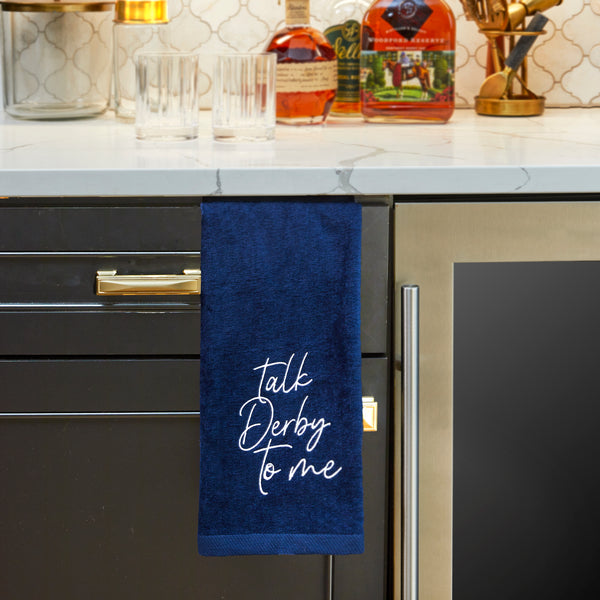 Skl Home Talk Derby To Me 2-Piece Hand Towel Set Navy