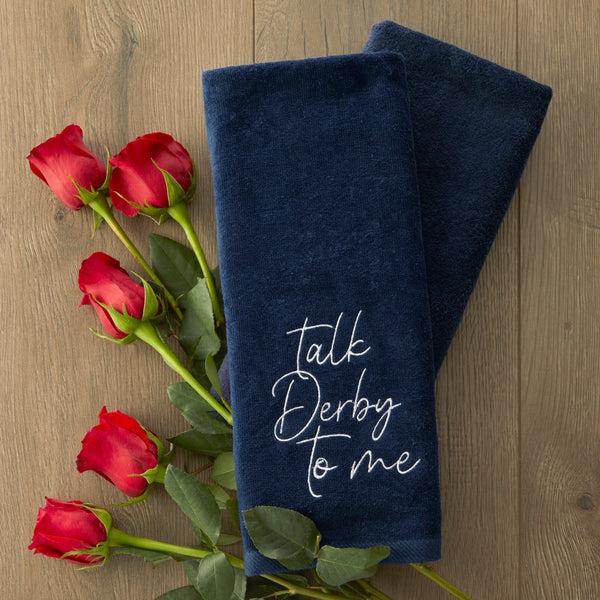 Skl Home Talk Derby To Me 2-Piece Hand Towel Set Navy
