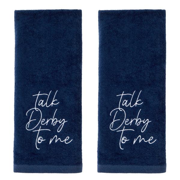 skl home Talk Derby To Me 2-Piece Hand Towel Set Navy