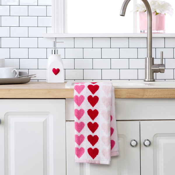 Skl Home Tonal Hearts Jacquard 2-Piece Hand Towel Set Multi