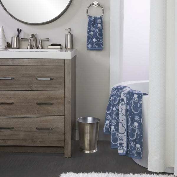 Skl Home Top Hat Snowman 2-Piece Hand Towel Set Blue