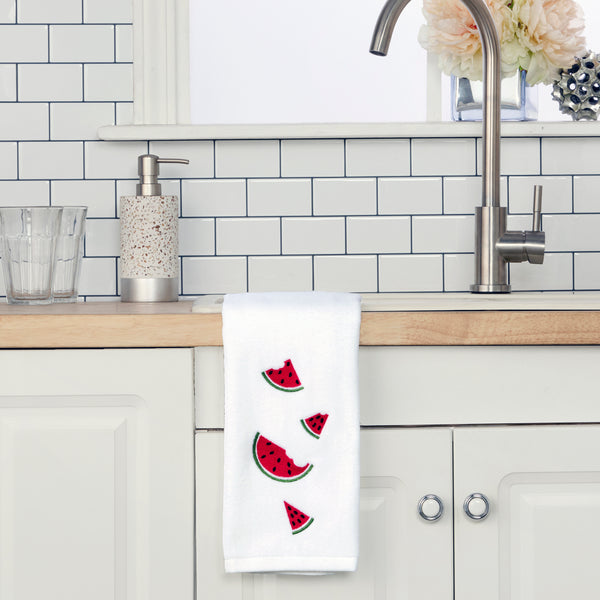 Skl Home Tossed Watermelons 2-Piece Hand Towel Set White