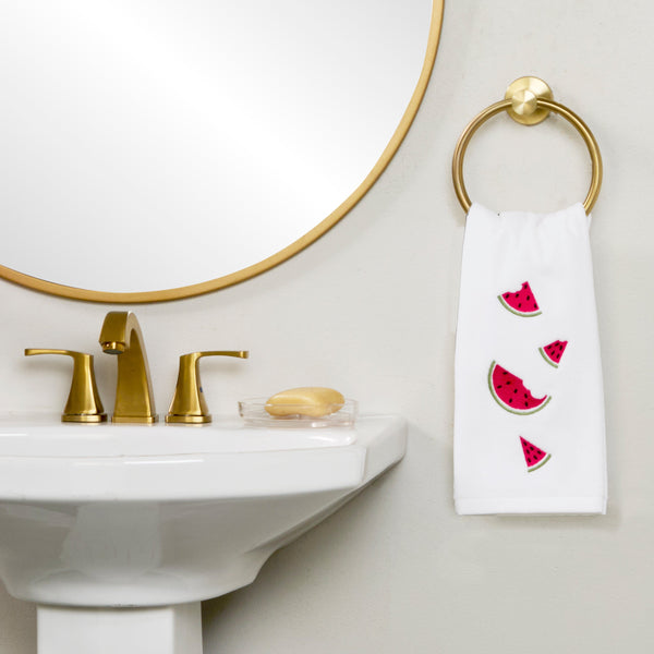 Skl Home Tossed Watermelons 2-Piece Hand Towel Set White