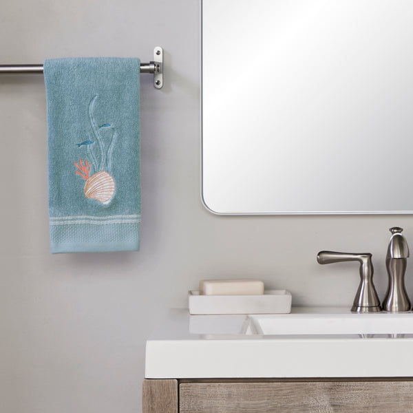 Skl Home Underwater Embellished 2-Piece Hand Towel Set Blue