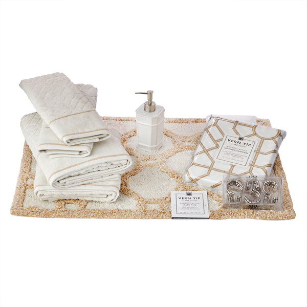 Skl Home Vern Yip By SKL Home Bamboo Lattice 9pc Full Bath Plus Splash Box Gift Set Assorted