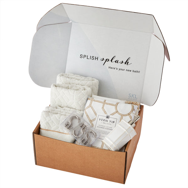 skl home Vern Yip by SKL Home Bamboo Lattice 9pc Full Bath Plus Splash Box Gift Set Assorted