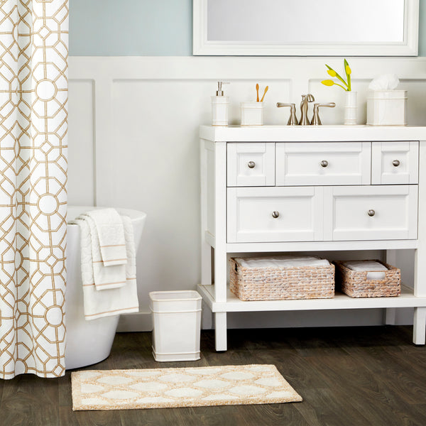 Skl Home Vern Yip By SKL Home Bamboo Lattice Fabric Shower Curtain 70"x84" Natural