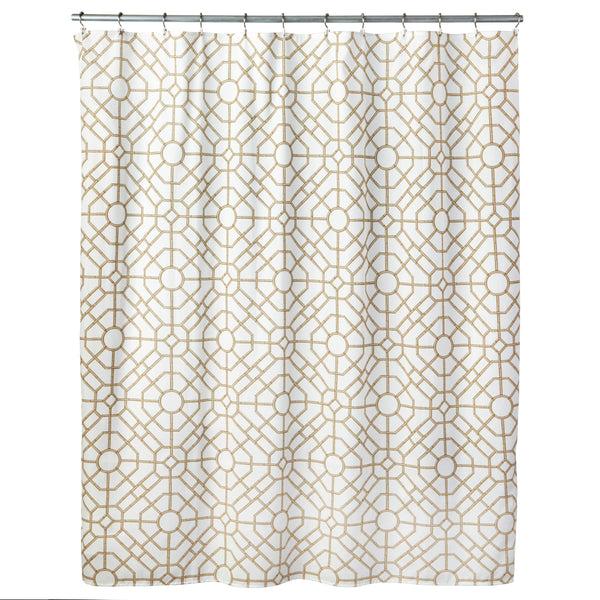 skl home Vern Yip by SKL Home Bamboo Lattice Fabric Shower Curtain 54"x78" Natural
