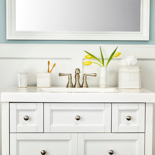 Skl Home Vern Yip By SKL Home Bamboo Lattice Toothbrush Holder White/Ecru