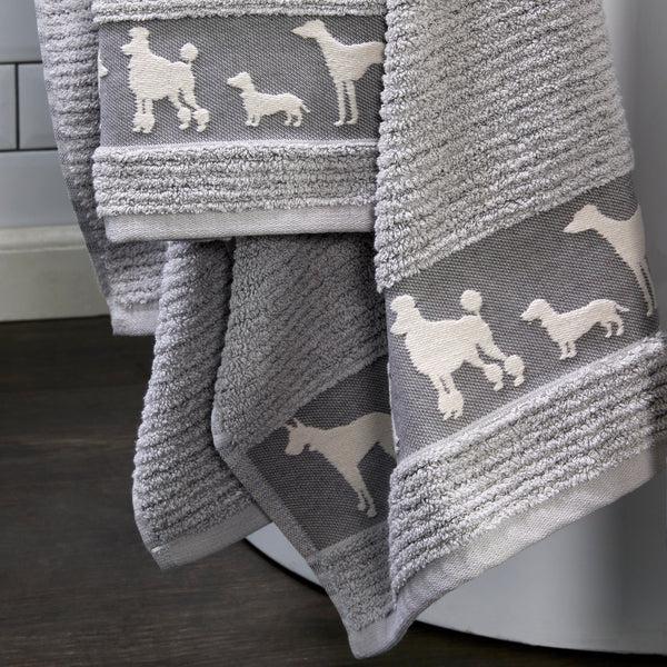 Skl Home Vern Yip By SKL Home Dog Daze 2-Piece Hand Towel Set Gray