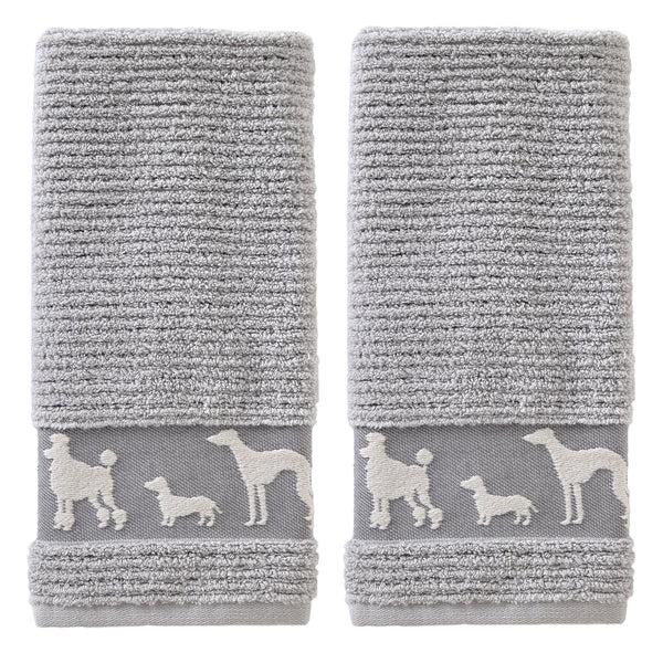 skl home Vern Yip by SKL Home Dog Daze 2-Piece Hand Towel Set Gray