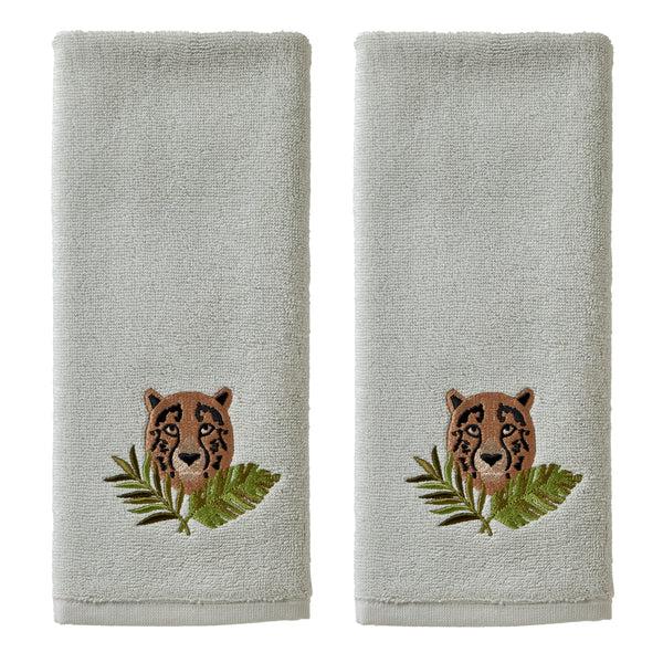 skl home Vern Yip by SKL Home Jungle Cats Cheetah 2-Piece Hand Towel Set Gray