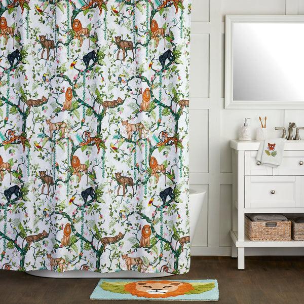 Skl Home Vern Yip By SKL Home Jungle Cats Fabric Shower Curtain Multi