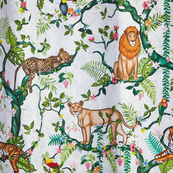 Skl Home Vern Yip By SKL Home Jungle Cats Fabric Shower Curtain Multi