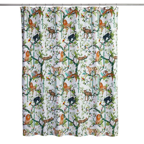 skl home Vern Yip by SKL Home Jungle Cats Fabric Shower Curtain Multi