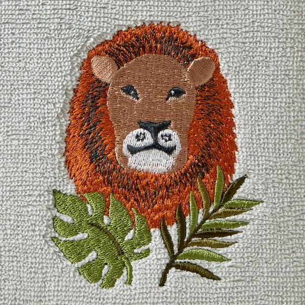 Skl Home Vern Yip By SKL Home Jungle Cats Lion 2-Piece Hand Towel Set Gray