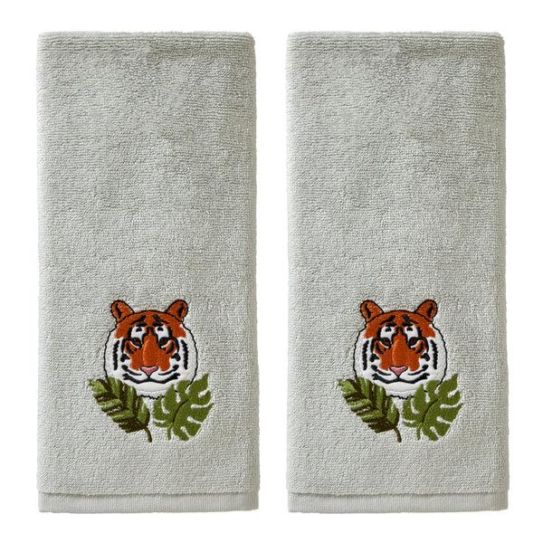 skl home Vern Yip by SKL Home Jungle Cats Tiger 2-Piece Hand Towel Set Gray