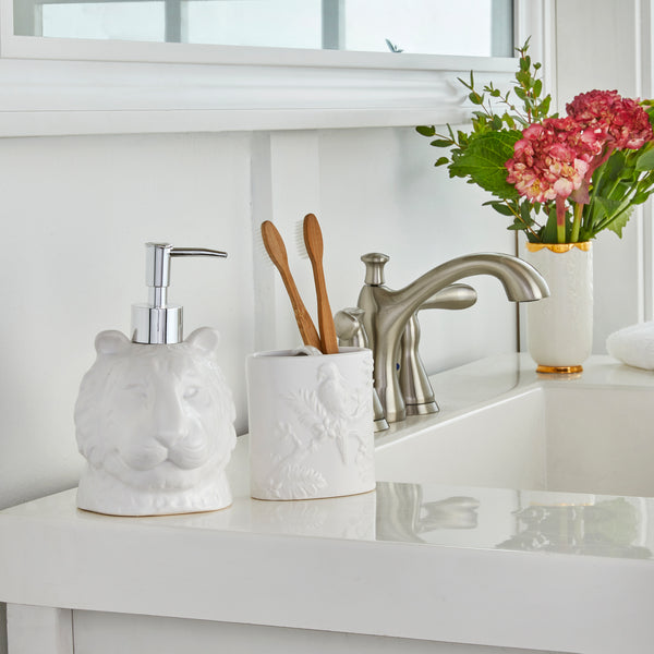 Skl Home Vern Yip By SKL Home Jungle Cats Toothbrush Holder White