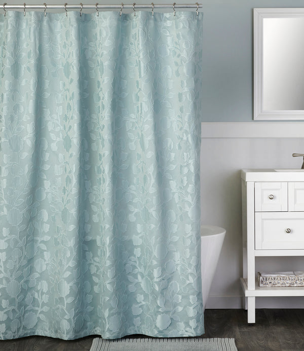 Skl Home Vern Yip By SKL Home Leaf Silhouette Fabric Shower Curtain Aqua