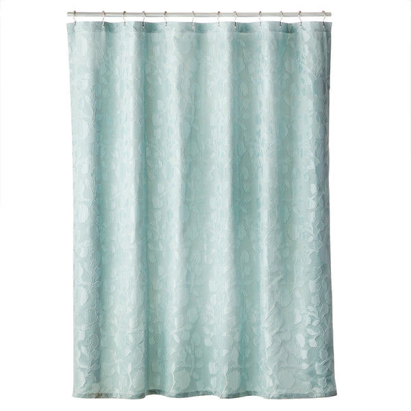 skl home Vern Yip by SKL Home Leaf Silhouette Fabric Shower Curtain Aqua