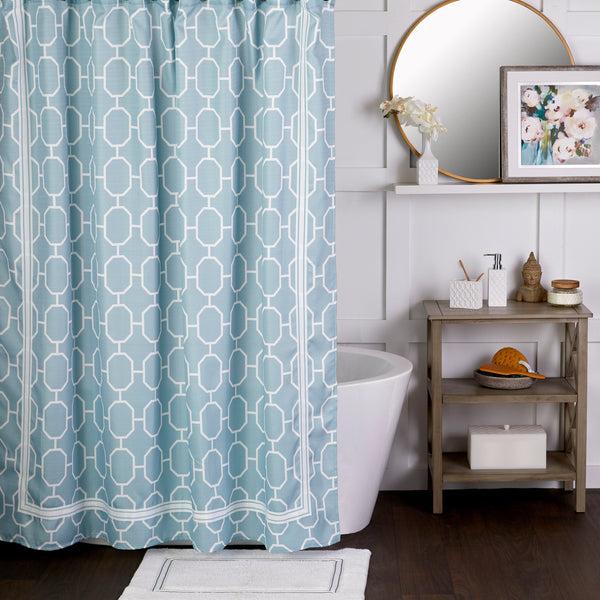 Skl Home Vern Yip By SKL Home Lithgow Fabric Shower Curtain Aqua