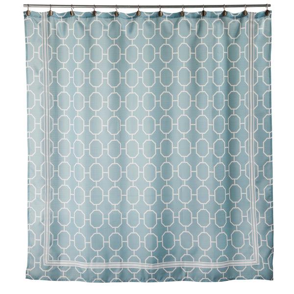 skl home Vern Yip by SKL Home Lithgow Fabric Shower Curtain Aqua