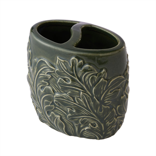 Skl Home Vern Yip By SKL Home London Floral Toothbrush Holder Dark Green