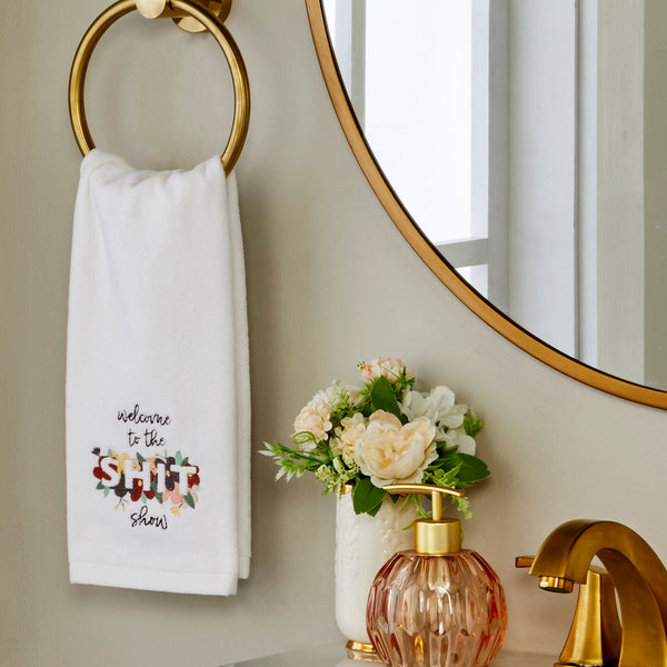 Skl Home Welcome To The Show 2-Piece Hand Towel Set White