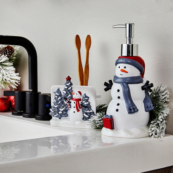 Skl Home Whistler Snowman Toothbrush Holder Gray Multi