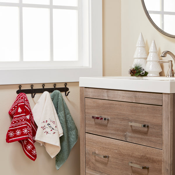 Skl Home Winter Bird 2-Piece Hand Towel Set Natural