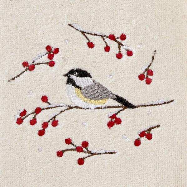 Skl Home Winter Bird 2-Piece Hand Towel Set Natural