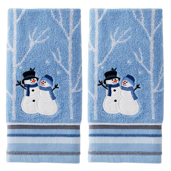 skl home Winter Friends 2-Piece Hand Towel Set Blue