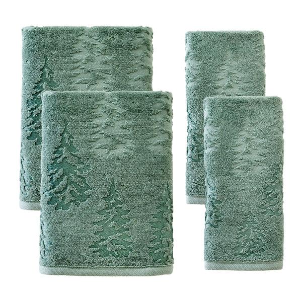 skl home Wispy Trees Jacquard 4pc Bath & Hand Towel Set Sage