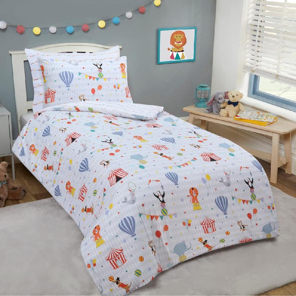 sleepdown Animal Circus - Reversible Duvet Cover & Pillowcase Set