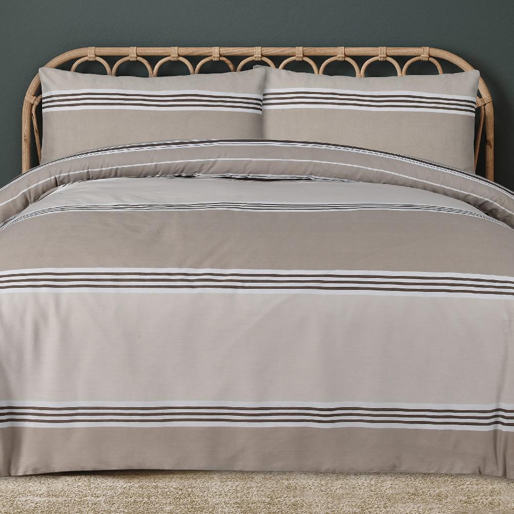 Sleepdown Banded Stripe - Reversible Duvet Cover & Pillowcase Set