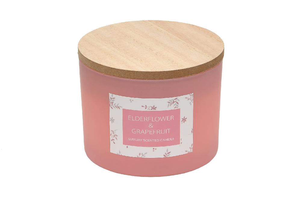 sleepdown Botanical 2 Wick Candle Jar - Elderflower & Grapefruit - 325g