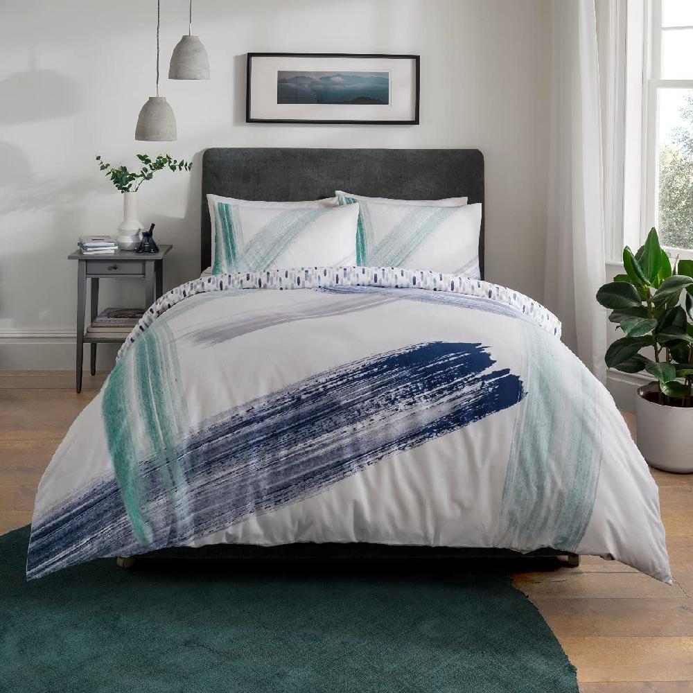 Sleepdown Brush Strokes - Reversible Duvet Cover & Pillowcase Set