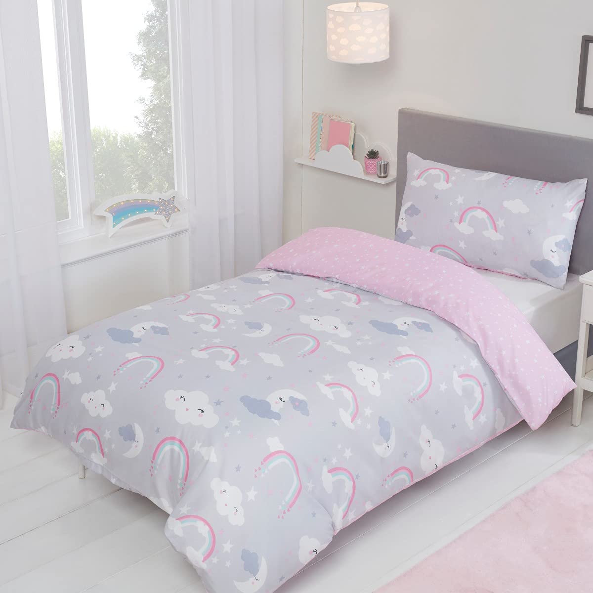 sleepdown Celestial Friends - Reversible Duvet Cover & Pillowcase Set