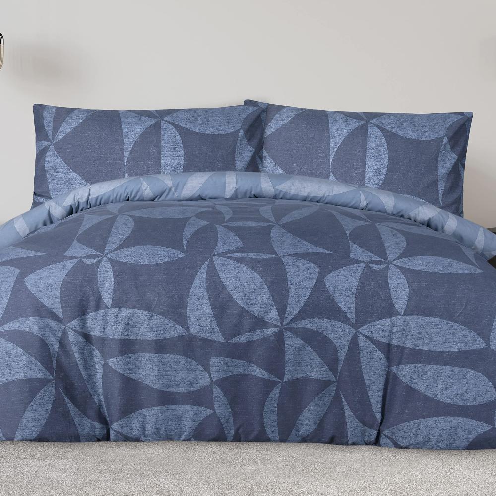 sleepdown Cutout Geo - Reversible Duvet Cover & Pillowcase Set
