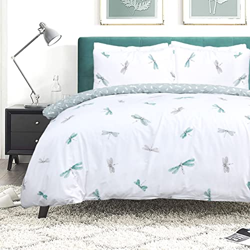 Sleepdown Dragonfly - Reversible Duvet Cover & Pillowcase Set