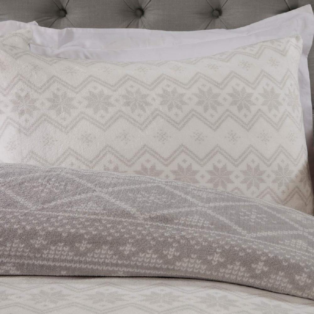 Sleepdown Fairisle Flannel Fleece - Reversible Duvet Cover & Pillowcase Set