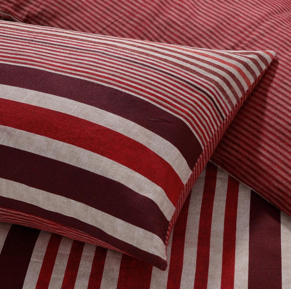 Sleepdown Flannel Stripe - Brushed Cotton Duvet Cover & Pillowcase Set