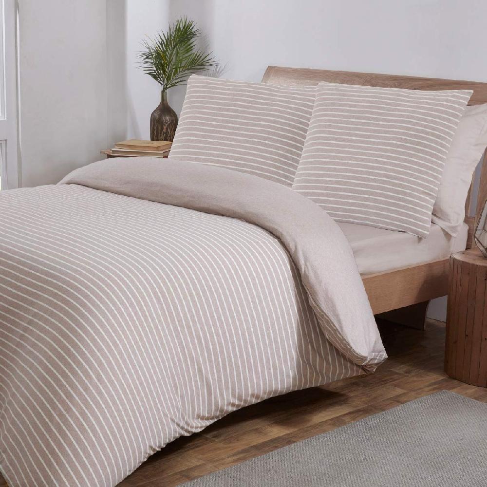 Sleepdown Jersey Stripe - Reversible Duvet Cover & Pillowcase Set