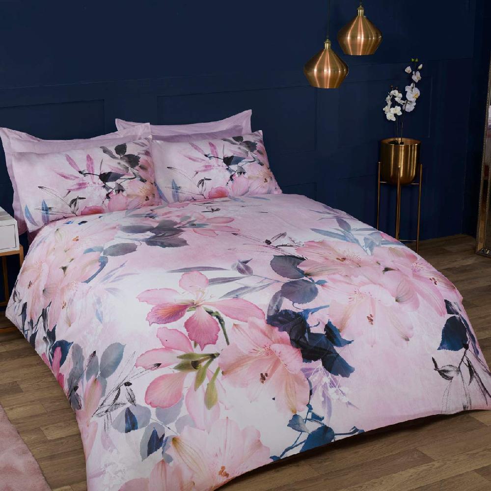 sleepdown Large Watercolour Floral - Duvet Cover & Pillowcase Set