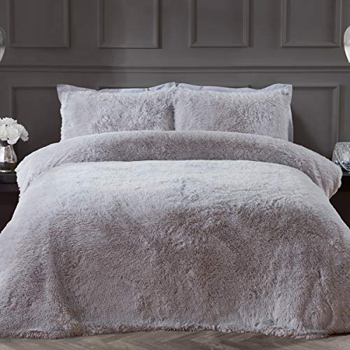 Sleepdown Long Pile Faux Fur - Duvet Cover & Pillowcase Set