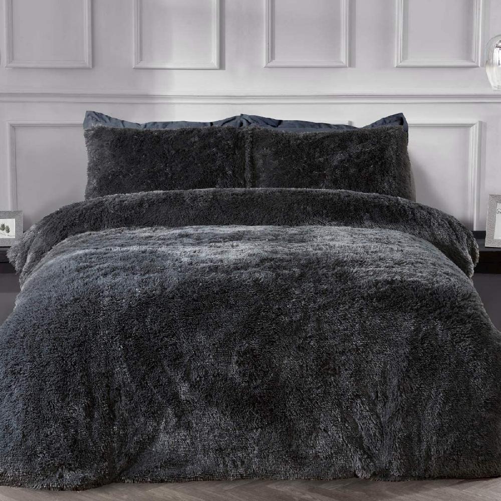 Sleepdown Long Pile Faux Fur - Duvet Cover & Pillowcase Set