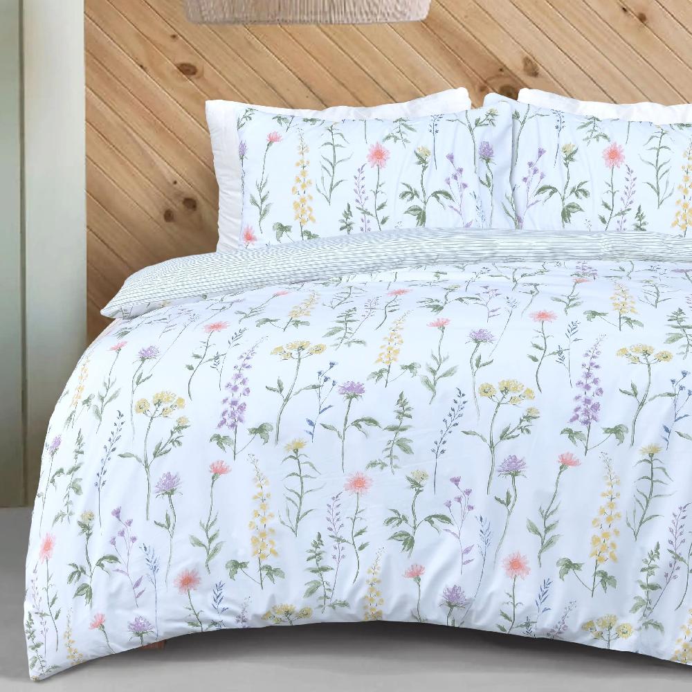 sleepdown Meadow Stem - Reversible Duvet Cover & Pillowcase Set