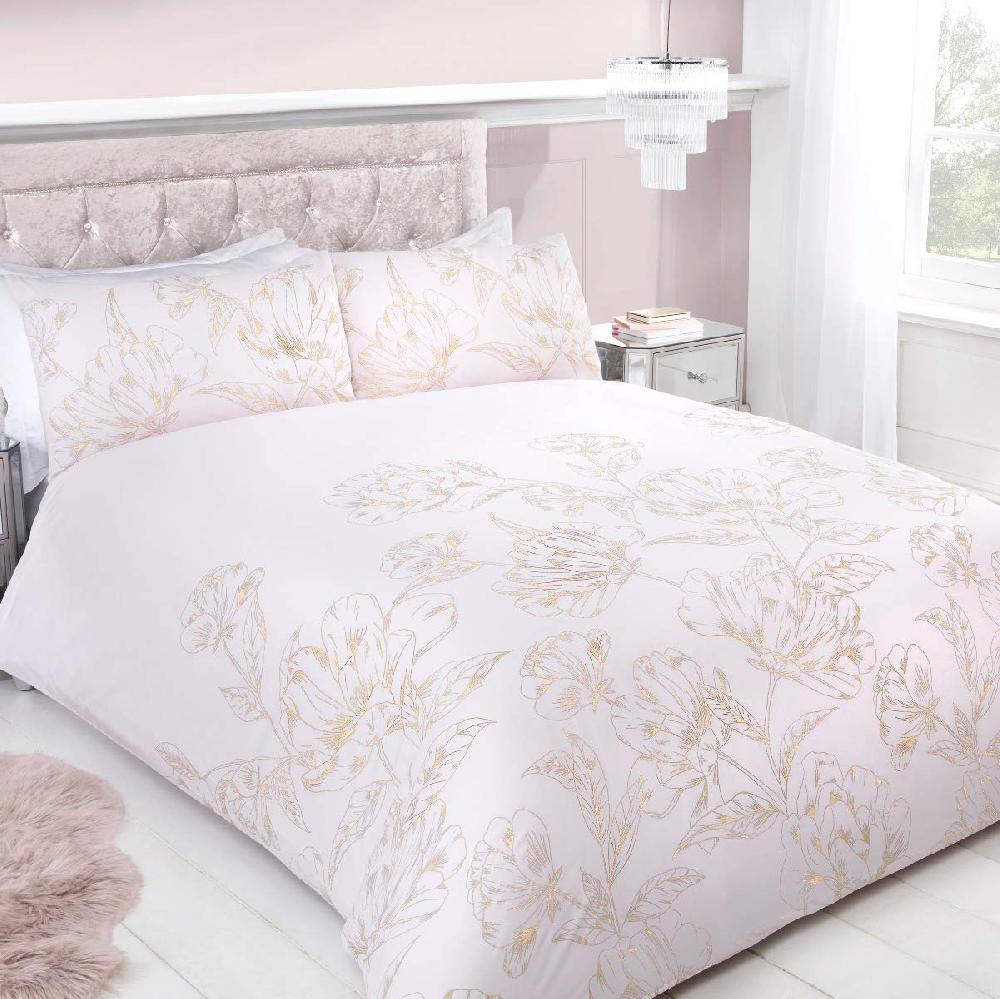 sleepdown Metallic Floral - Duvet Cover & Pillowcase Set